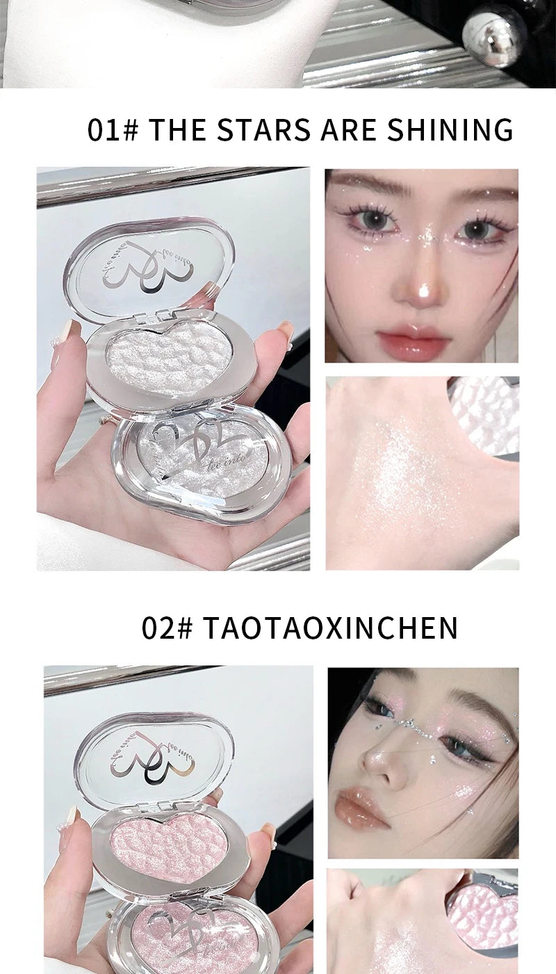 Shimmer Highlighter Powder for Radiant Face Contouring - 12