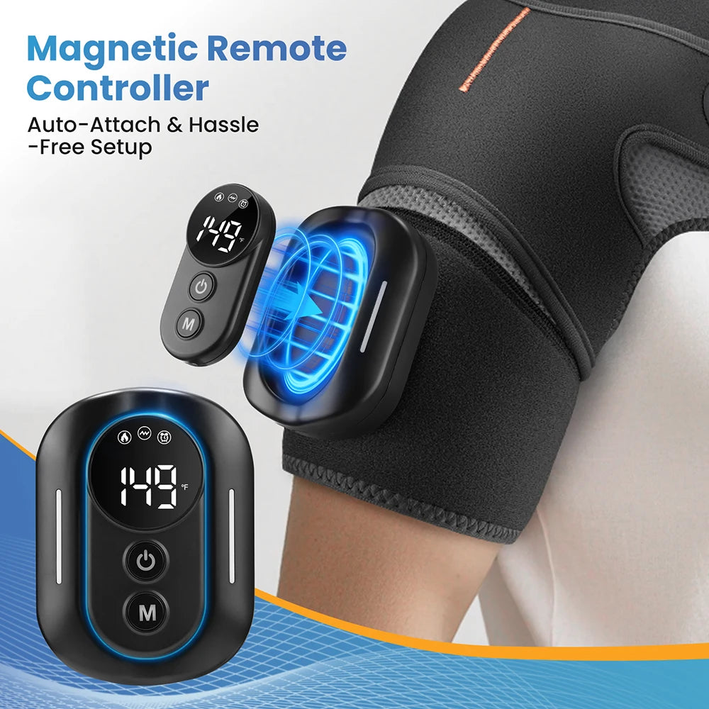 Heated Vibration Shoulder Massage Wrap with Remote - 6