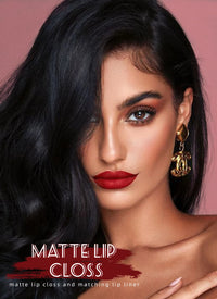 2-in-1 Dual Ended Matte Lip Liner and Long-Lasting Liquid Lipstick