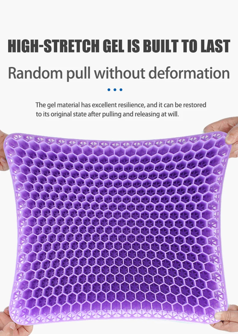 Breathable Honeycomb Gel Seat Cushion for Pain Relief - 15