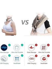 Electric Pulse Neck and Shoulder Massager with Heat Therapy