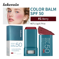 SPF 50 Tinted Sunscreen Blush Stick for Cheeks and Lips