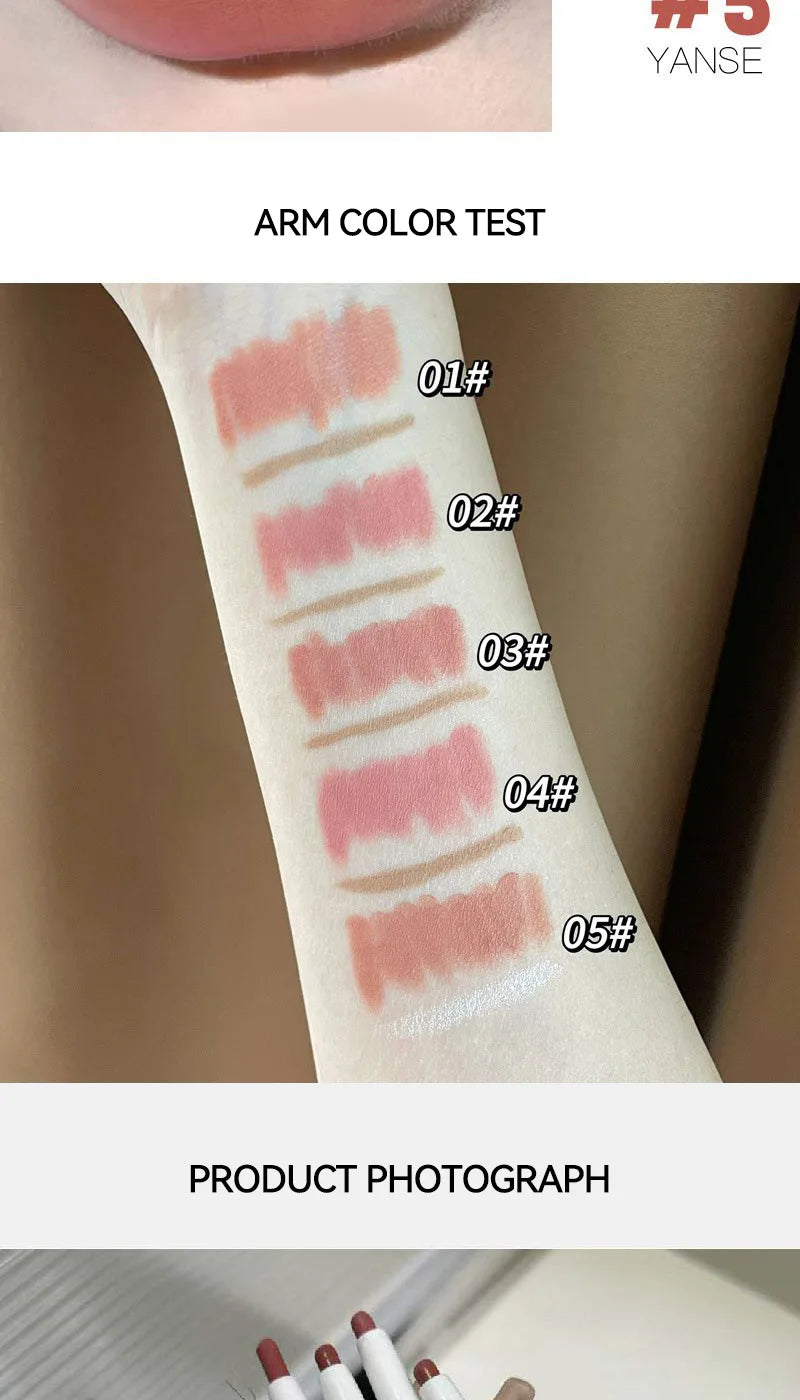 Dual-Ended Precision Lip Liner and Matte Lipstick Pen - 13