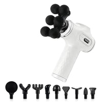 Portable Deep Tissue Percussive Massage Gun with 10 Attachments