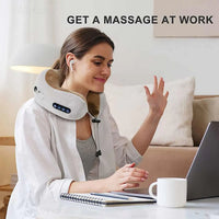 Portable Memory Foam Neck Massage Pillow