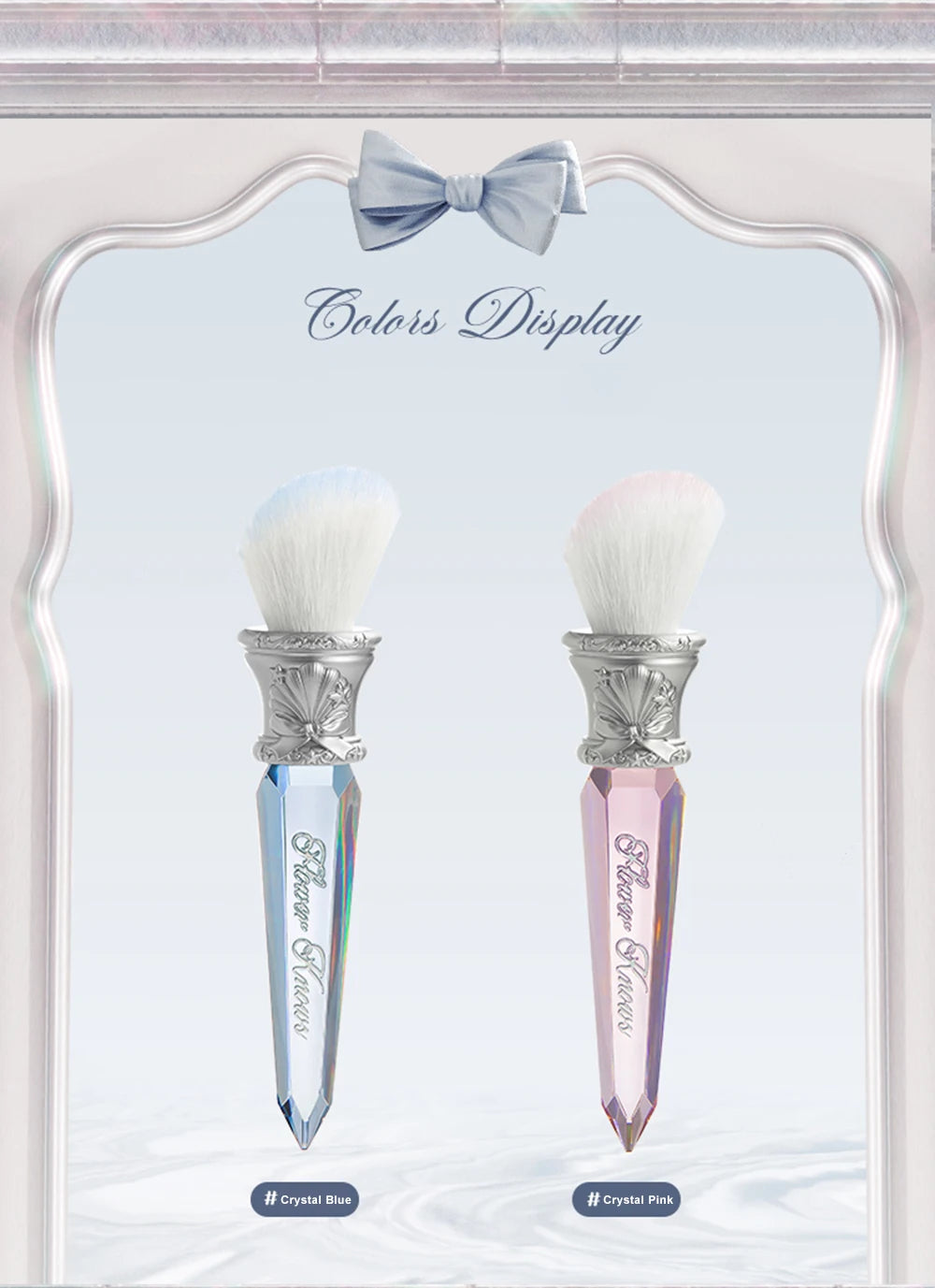 Angled Crystal Makeup Brush for Blush and Contour - 12