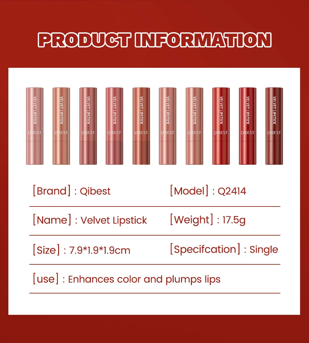 Velvet Matte Long-Lasting Lipstick - 19