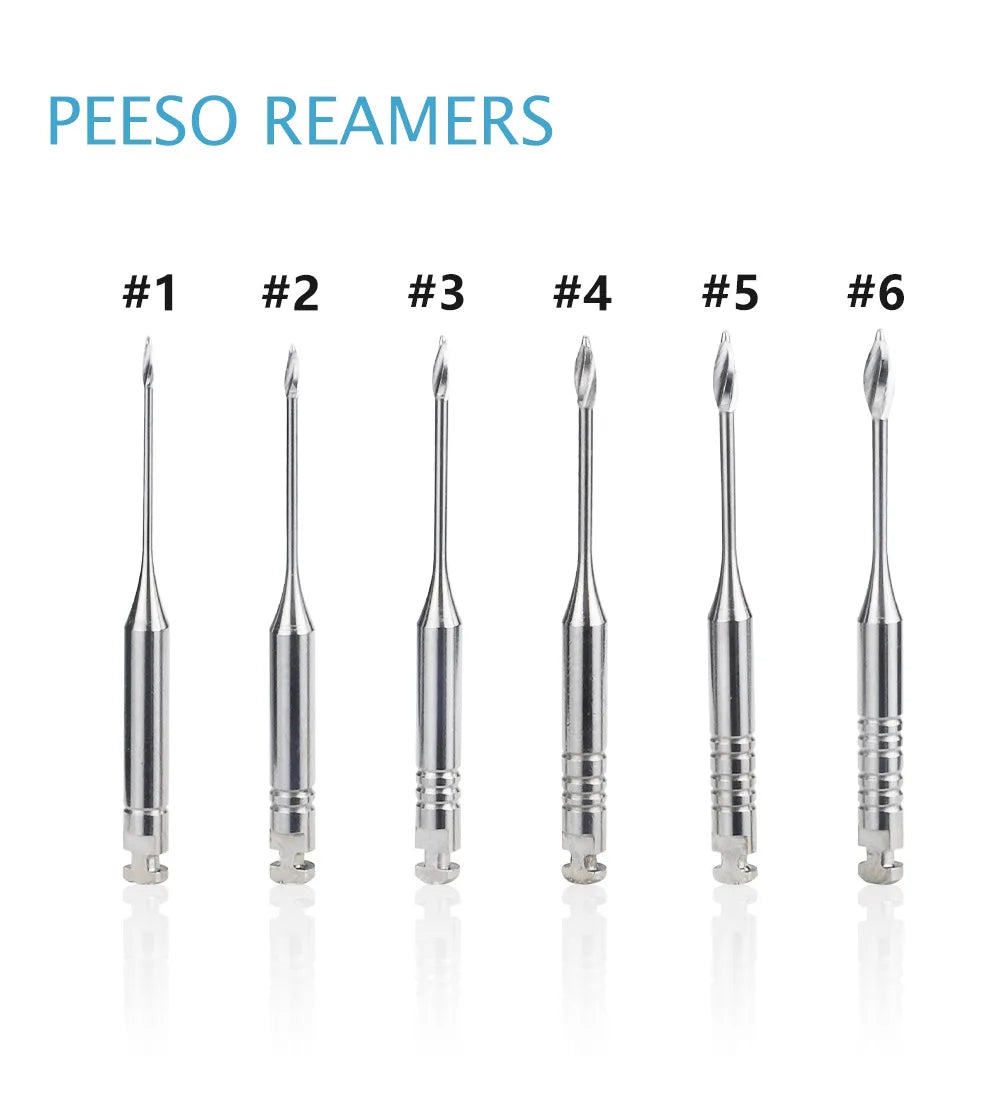 Dental Peeso Reamer Drill Bits for Endodontic Procedures (6-Pack) - 12