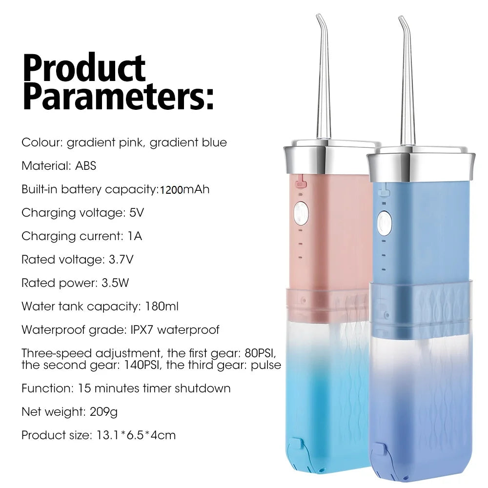Portable Cordless Water Flosser for Deep Teeth Cleaning - 31