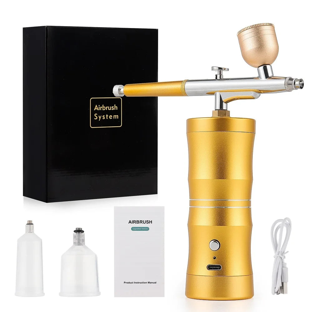 Portable Mini Airbrush Kit for Nail Art and Makeup - 40