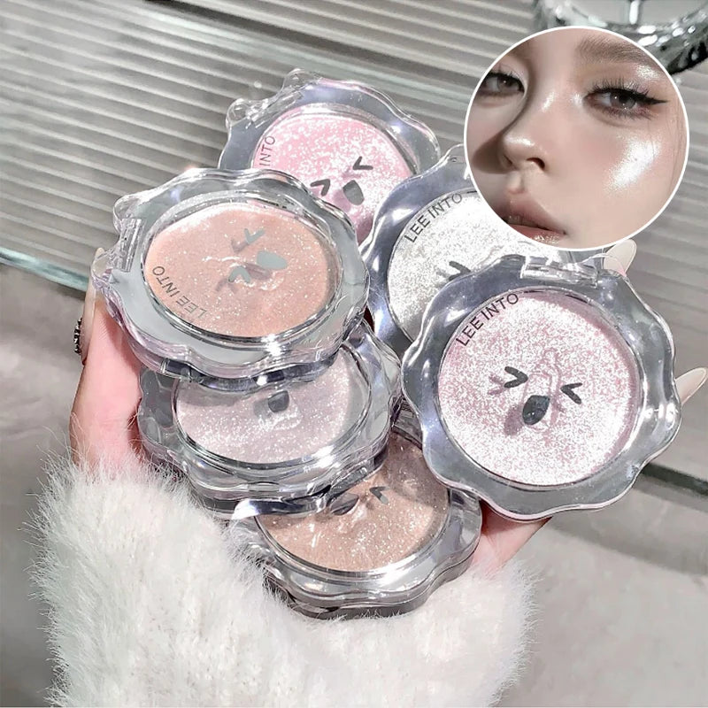 3D Shimmer Highlighter Powder for Radiant Glow - 1