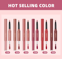 2-in-1 Dual Ended Matte Lip Liner and Long-Lasting Liquid Lipstick