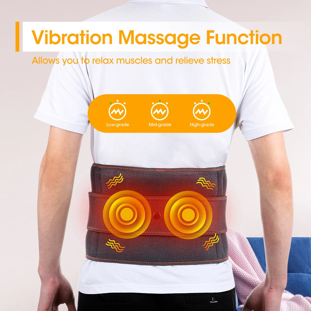 Heated Lumbar Massage Belt for Back Pain Relief - 11