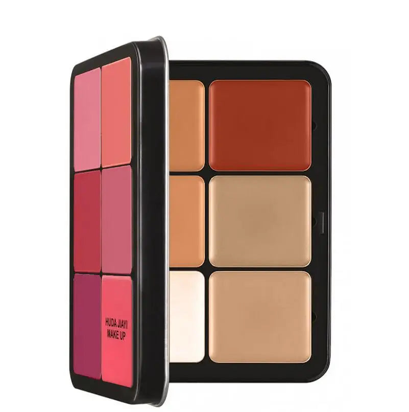 12-Color Creamy Blush and Contour Palette - 28