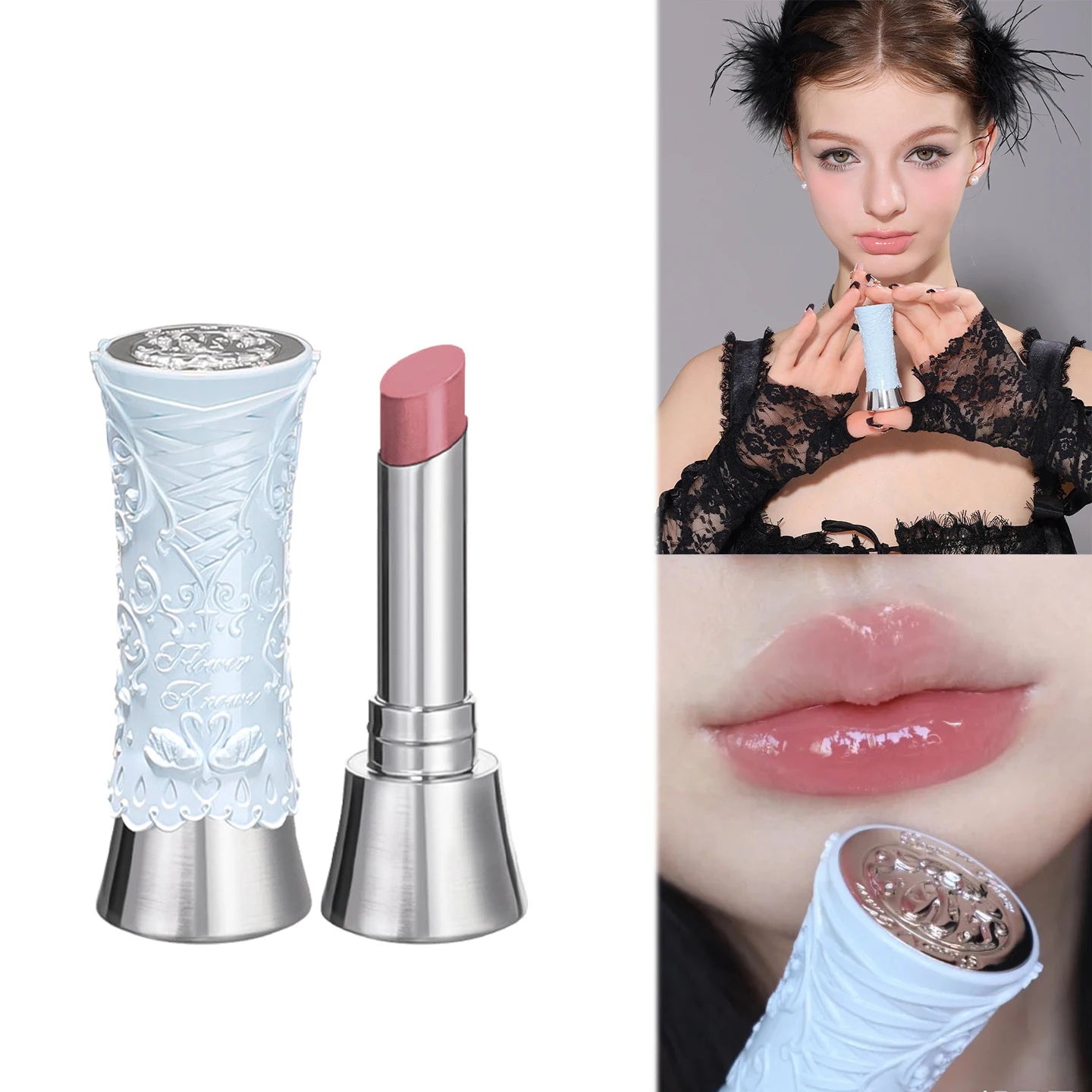 Hydrating Non-Sticky Tinted Lip Gloss for Shiny Long-Lasting Wear - 45