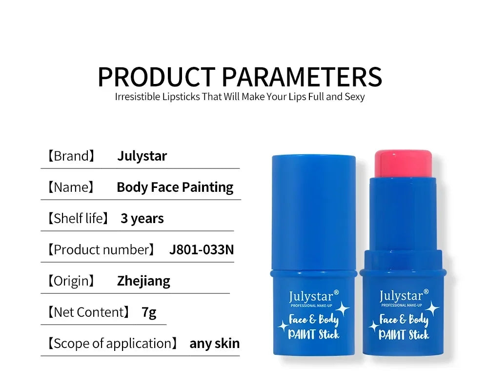Waterproof Face and Body Paint Stick for Parties - 10