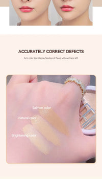3-Color Cream Concealer Palette for Flawless Skin