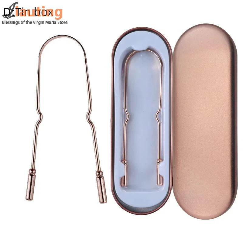 Professional Metal Tongue Scraper for Fresh Breath - 1