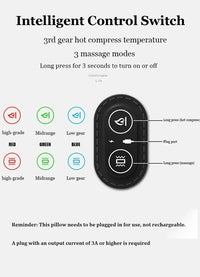 Electric Heated Cervical Neck Traction & Massage Pillow
