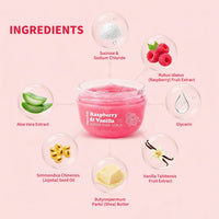 Raspberry Vanilla Sugar Body Scrub for Smooth Glowing Skin