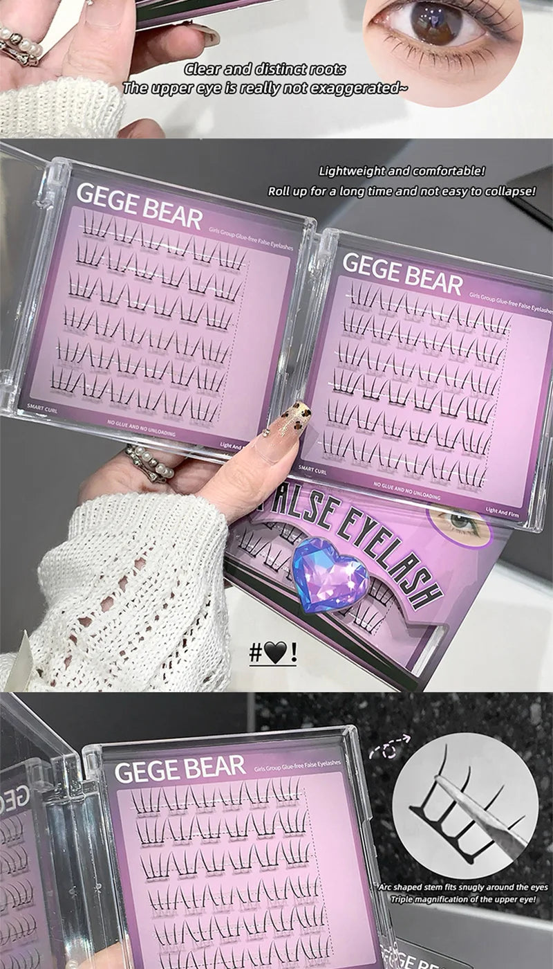 Glue-Free K-Pop Style DIY False Eyelashes - 8