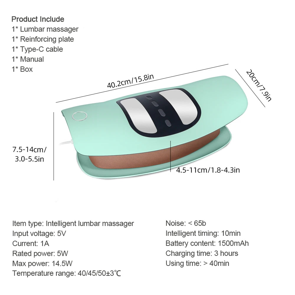 Electric Lumbar Traction Massager for Lower Back Pain Relief - 12