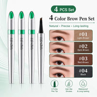 4-Fork Waterproof Eyebrow Pen for Natural Hair-Like Strokes