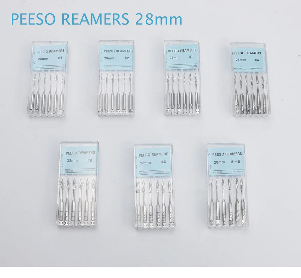 Dental Peeso Reamer Drill Bits for Endodontic Procedures (6-Pack) - 9