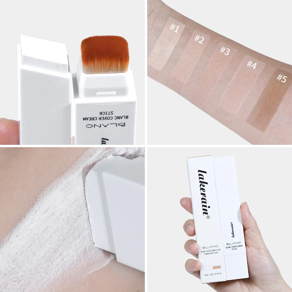 Full Coverage Cream Foundation Stick with Built-in Brush - 5