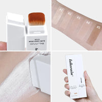 Full Coverage Cream Foundation Stick with Built-in Brush