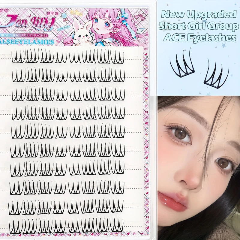 Korean Idol Style Wispy Cluster False Eyelashes