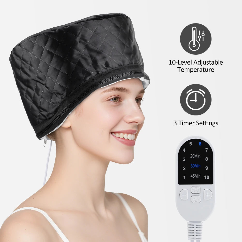 Electric Thermal Hair Steamer Cap for Deep Conditioning - 1