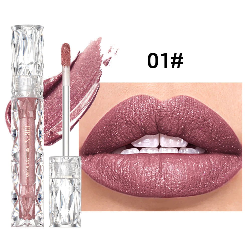 Shimmer Diamond Liquid Lipstick for Long-Lasting Waterproof Shine - 1