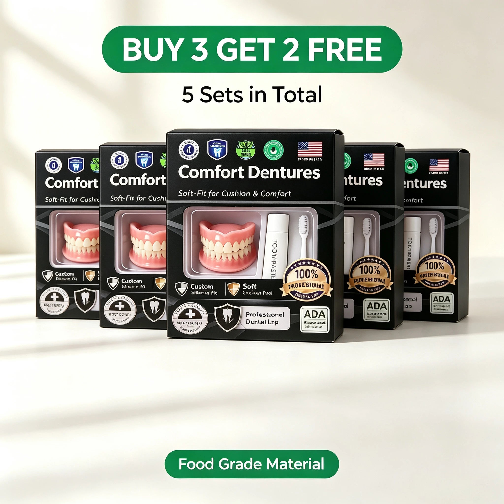 Instant Smile Moldable Cosmetic Denture Set - 8