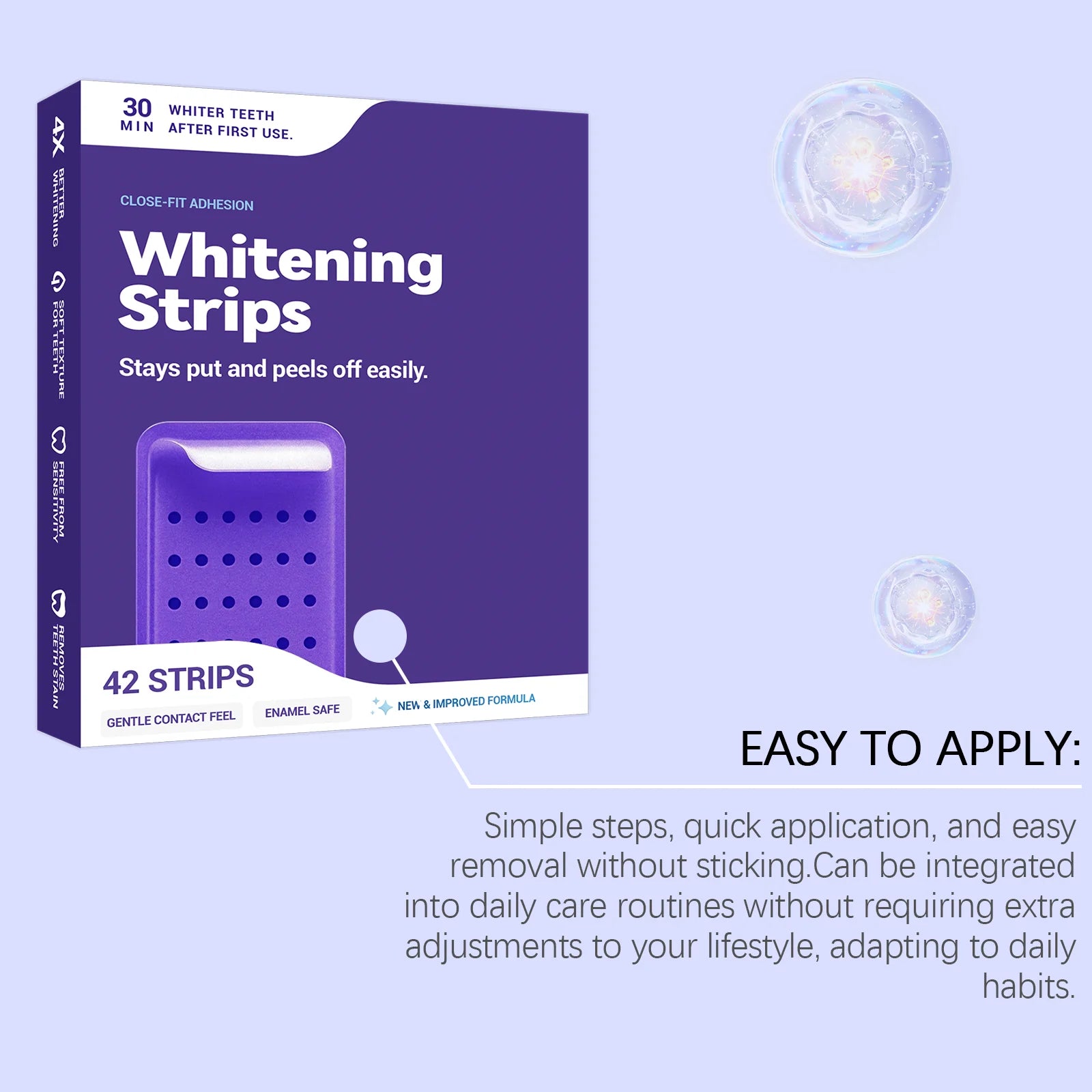Purple Teeth Whitening Strips for Radiant Smile - 8