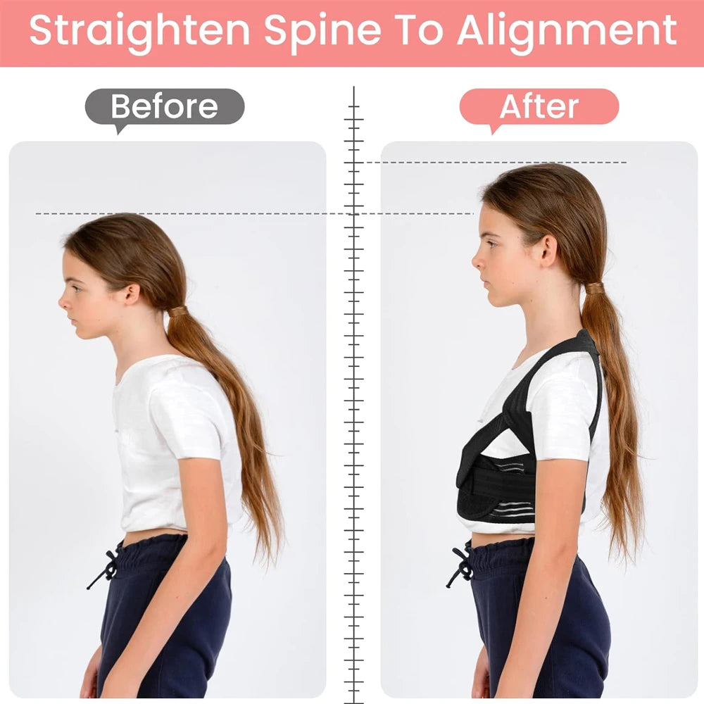 Adjustable Posture Corrector Brace for Kids and Teens - 11
