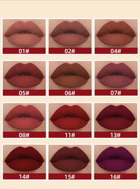 12-Piece Waterproof Matte Liquid Lipstick Set