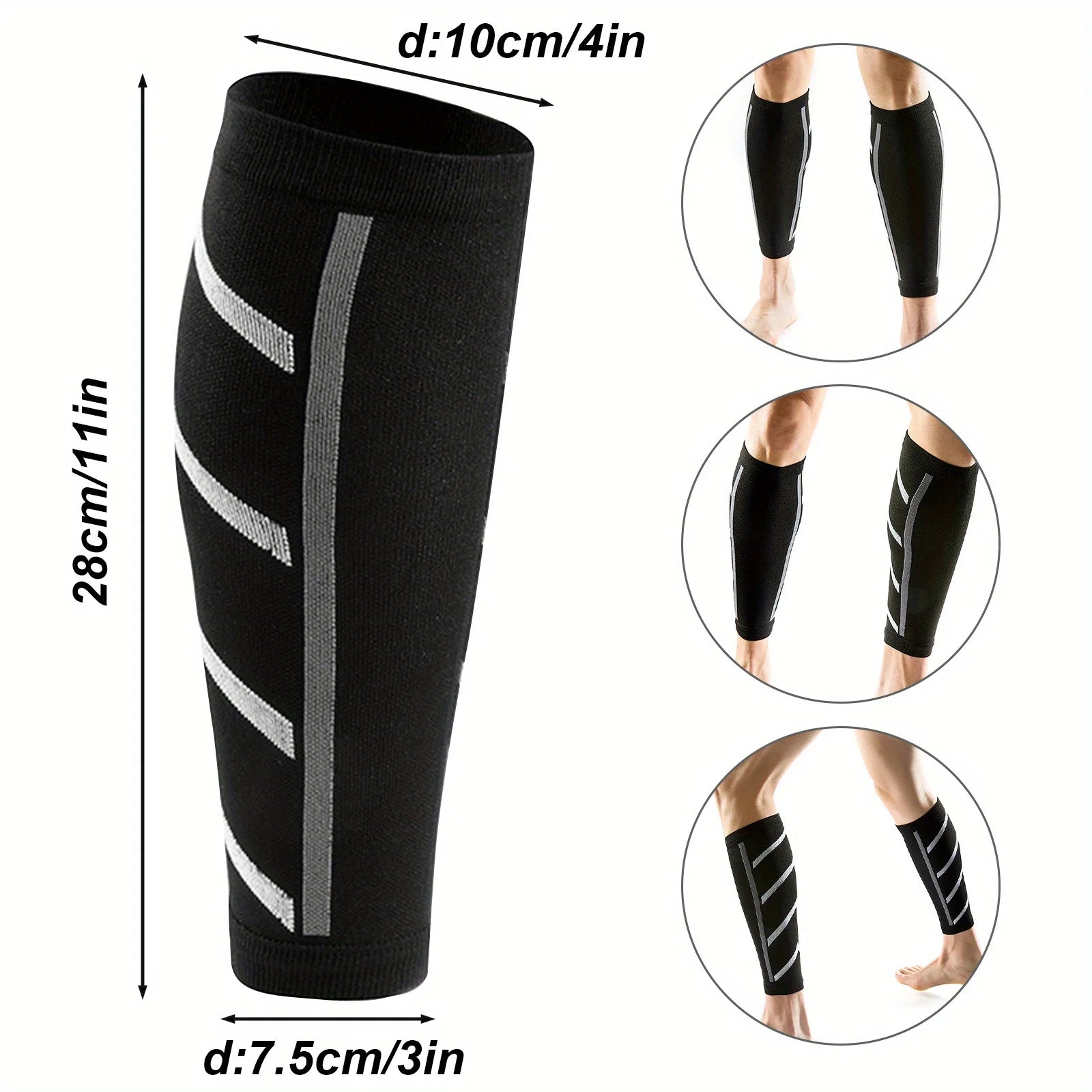 Compression Calf Sleeves for Running and Sports - 8