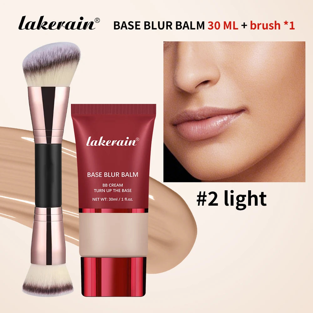 Matte Blur Foundation and Dual-Brush Makeup Set - 23