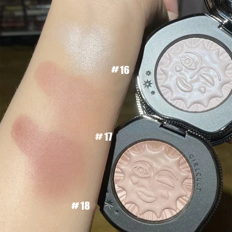 Silky Matte Face Blush and Highlighter Powder - 3