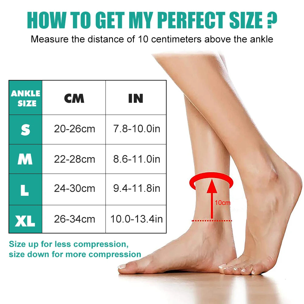 Adjustable Compression Ankle Support Brace for Pain Relief - 5