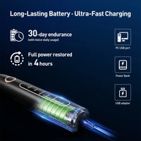 Ultrasonic Electric Toothbrush with 8 Brush Heads