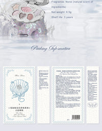 6-Color Ocean Theme Eyeshadow Palette