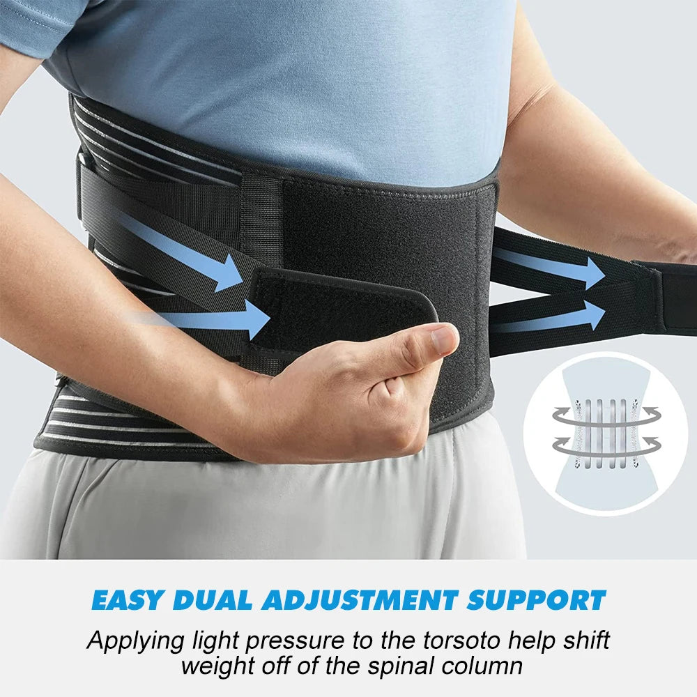 Adjustable Lumbar Support Brace for Lower Back Pain Relief - 3