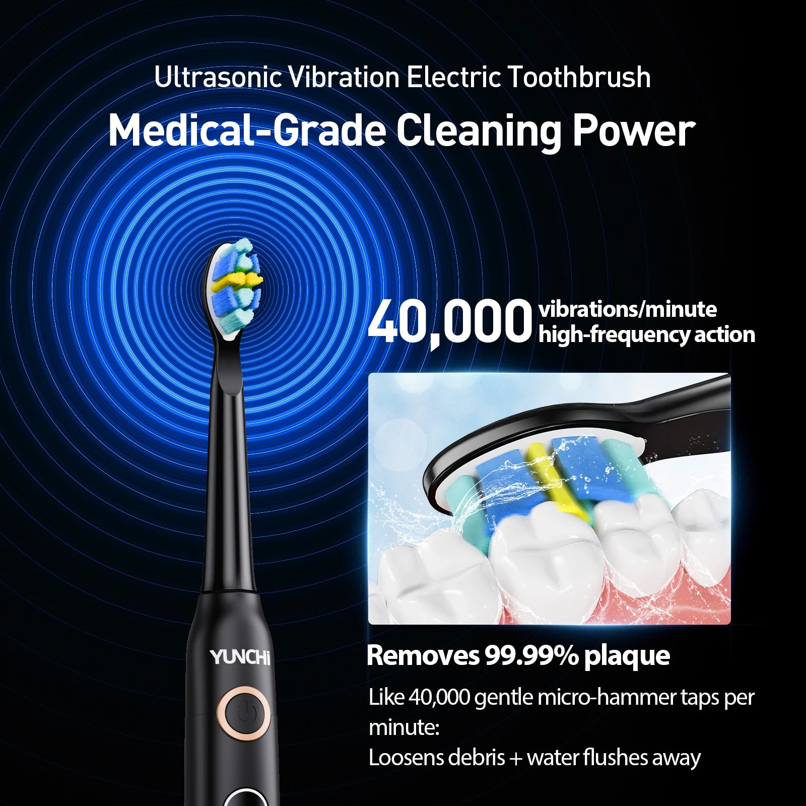 Rechargeable Sonic Electric Toothbrush with 8 Brush Heads - 4