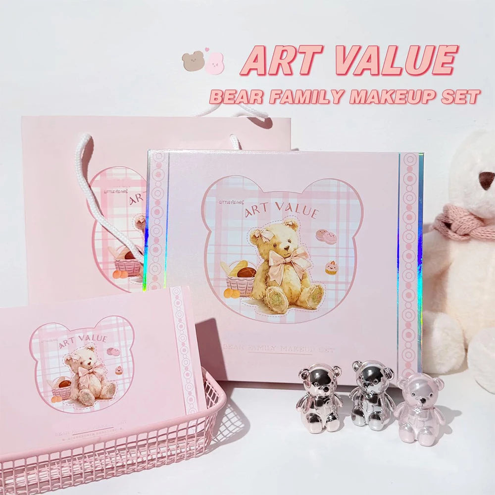 7-Piece Bear Themed Makeup Gift Set - 7
