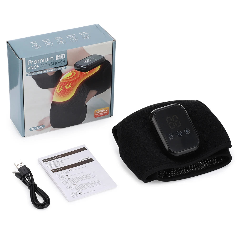 Heated Vibrating Knee Massager for Joint Pain Relief - 19
