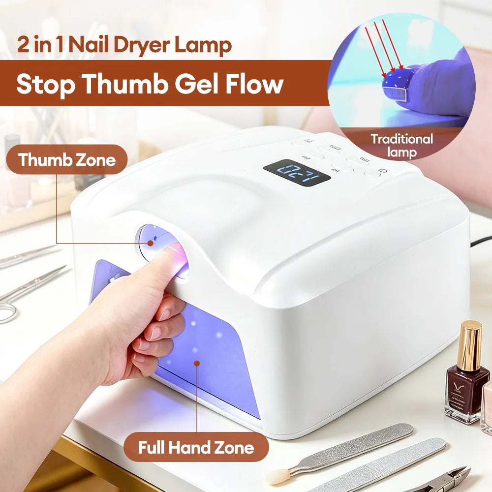 Dual-Mode Professional Gel Nail Dryer with Auto Sensor - 9