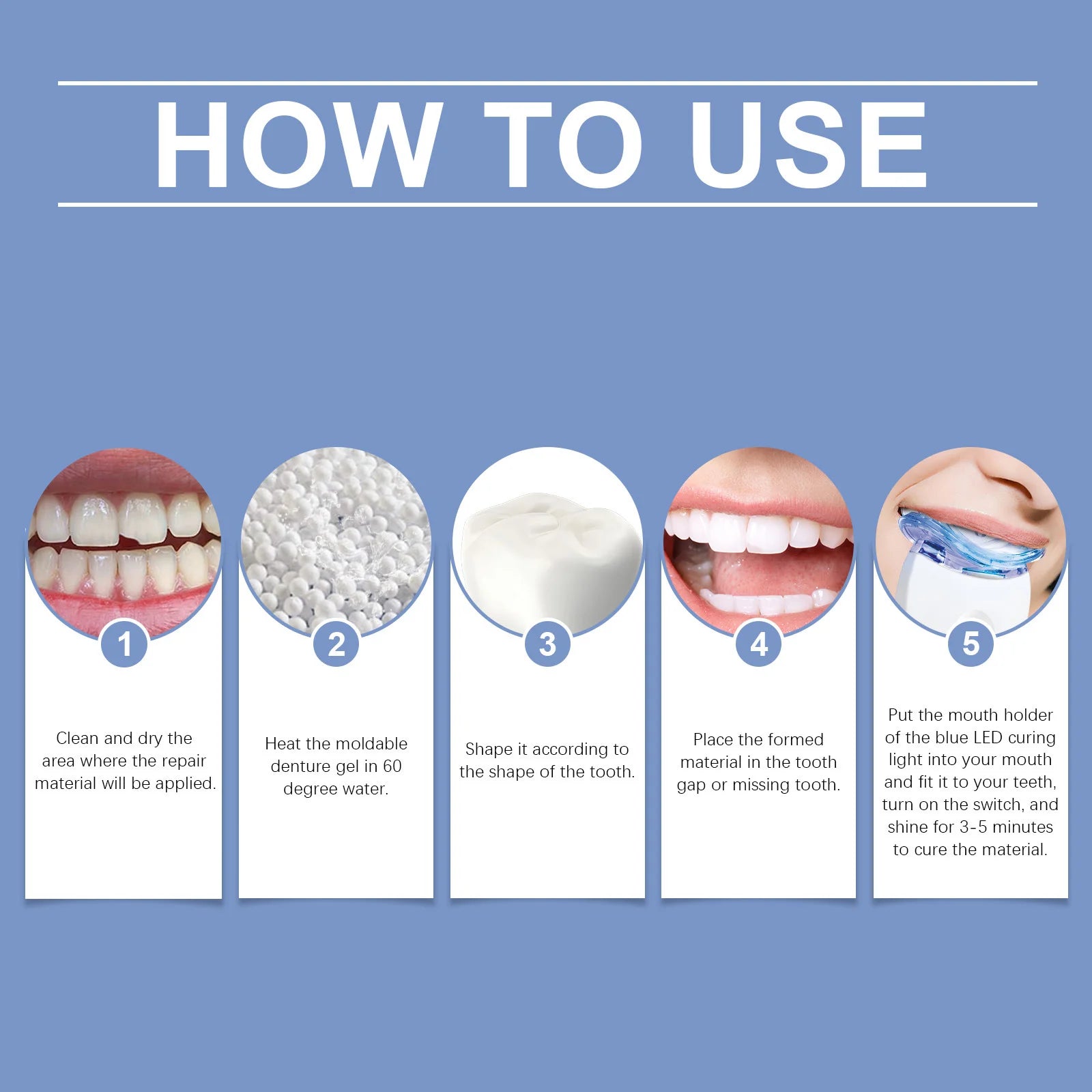 Temporary Tooth Repair and Gap Filling Kit - 6