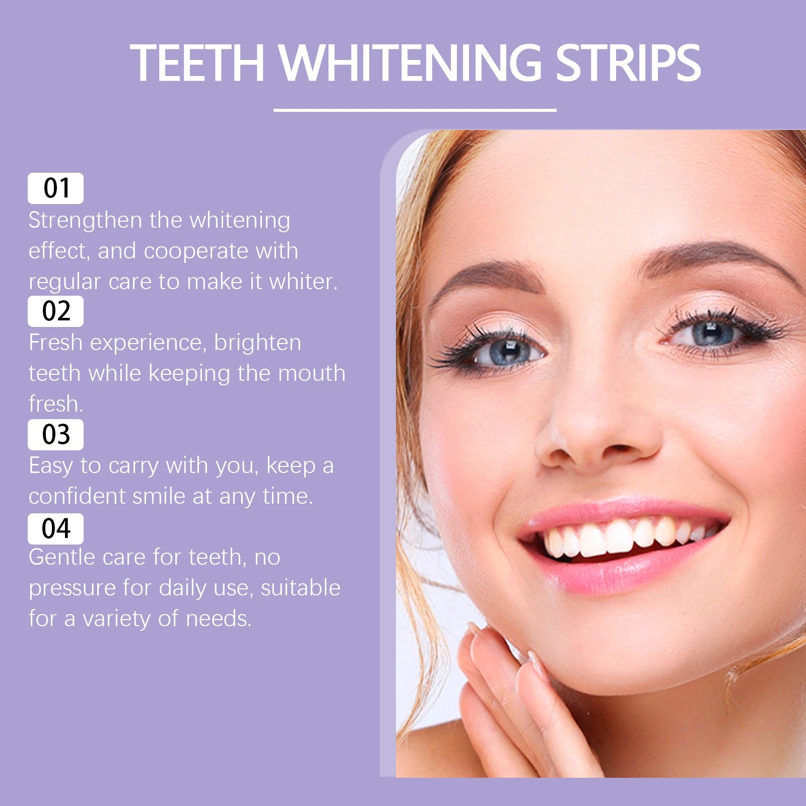 Purple Teeth Whitening Strips for Radiant Smile - 5